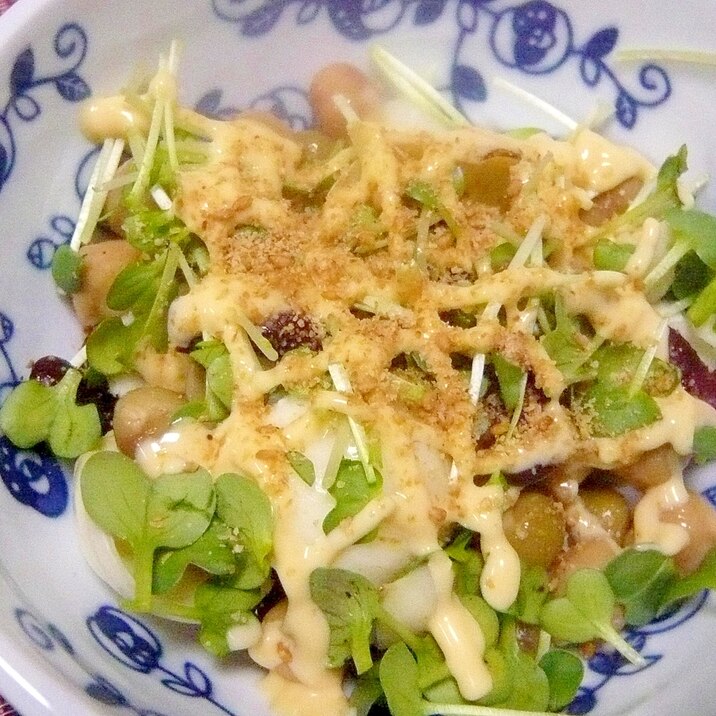 ♥ サラダ大豆&ゆり根&カイワレのサラダ ♥